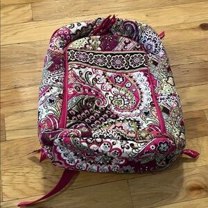 Rare Vera Bradley XL Laptop Campus Backpack in Very Berry Paisley